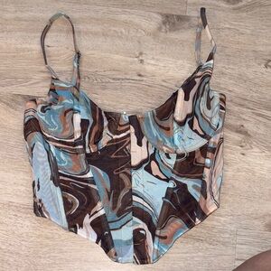 White Fox Bustier Edge of Reason Swirl